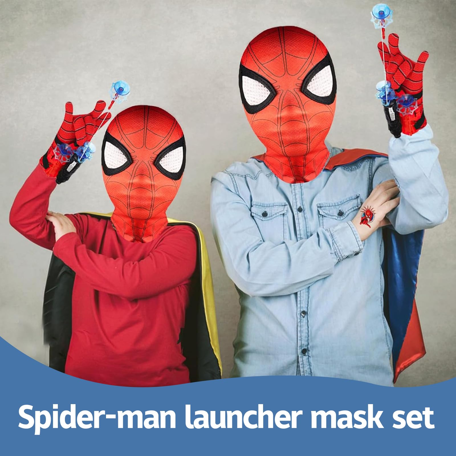 Guanto Lancia Ragnatele Spiderman Per Bambini - Con Maschera E Palline Ventose - Foto 5