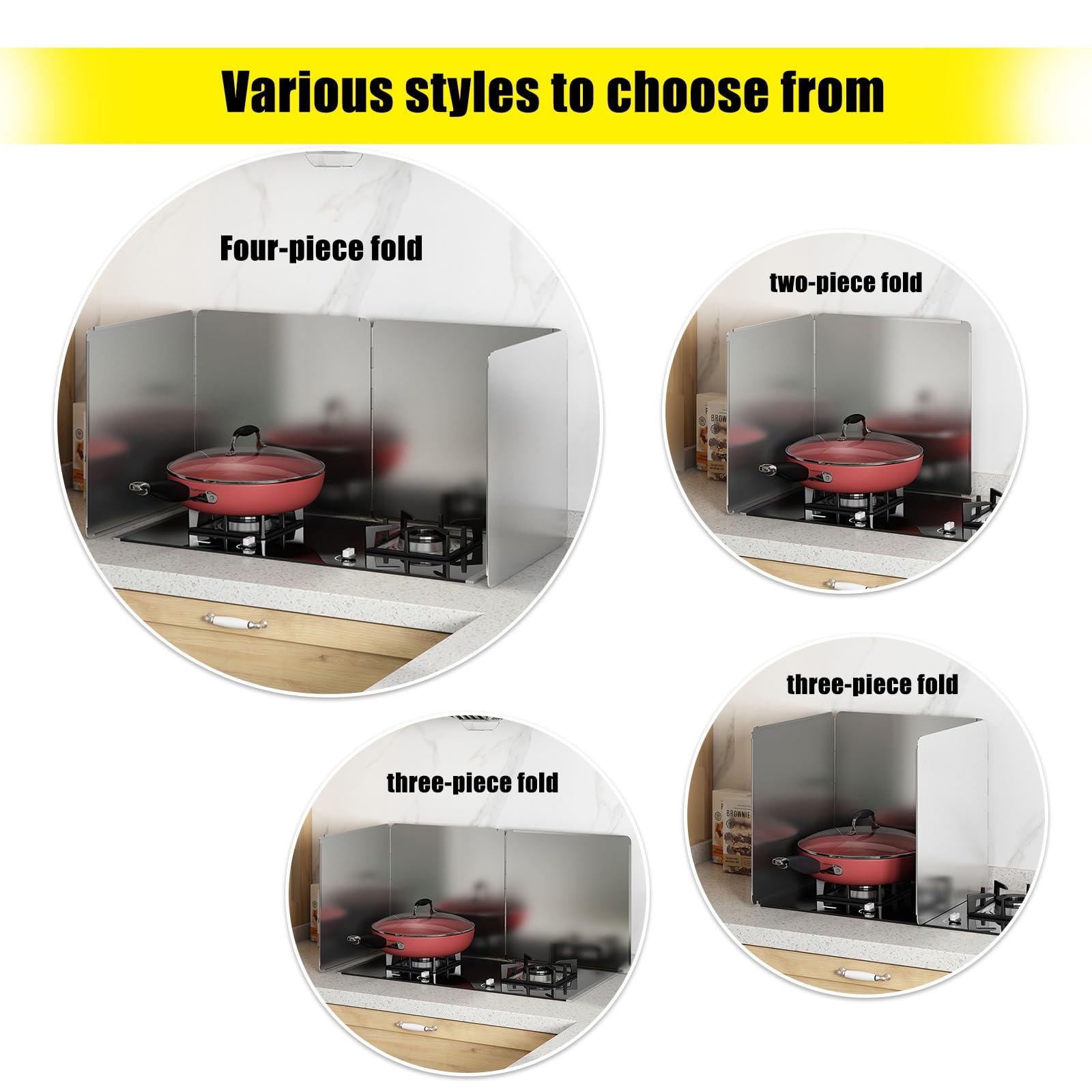 Plaque Anti-Éclaboussures Inox Pliable – Protection Table Cuisson Vitrocéramique & Gaz – 30x30 Cm – Facile à Nettoyer