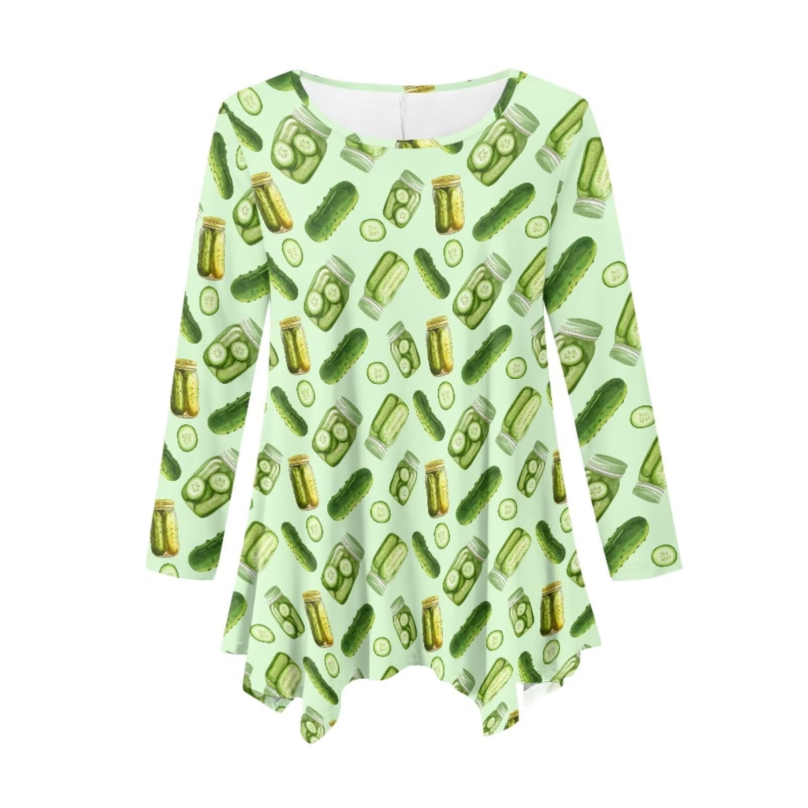 Womens Plus Size Tops Casual Long Sleeve T-Shirt with Irregular Hem Pullover T Shirts