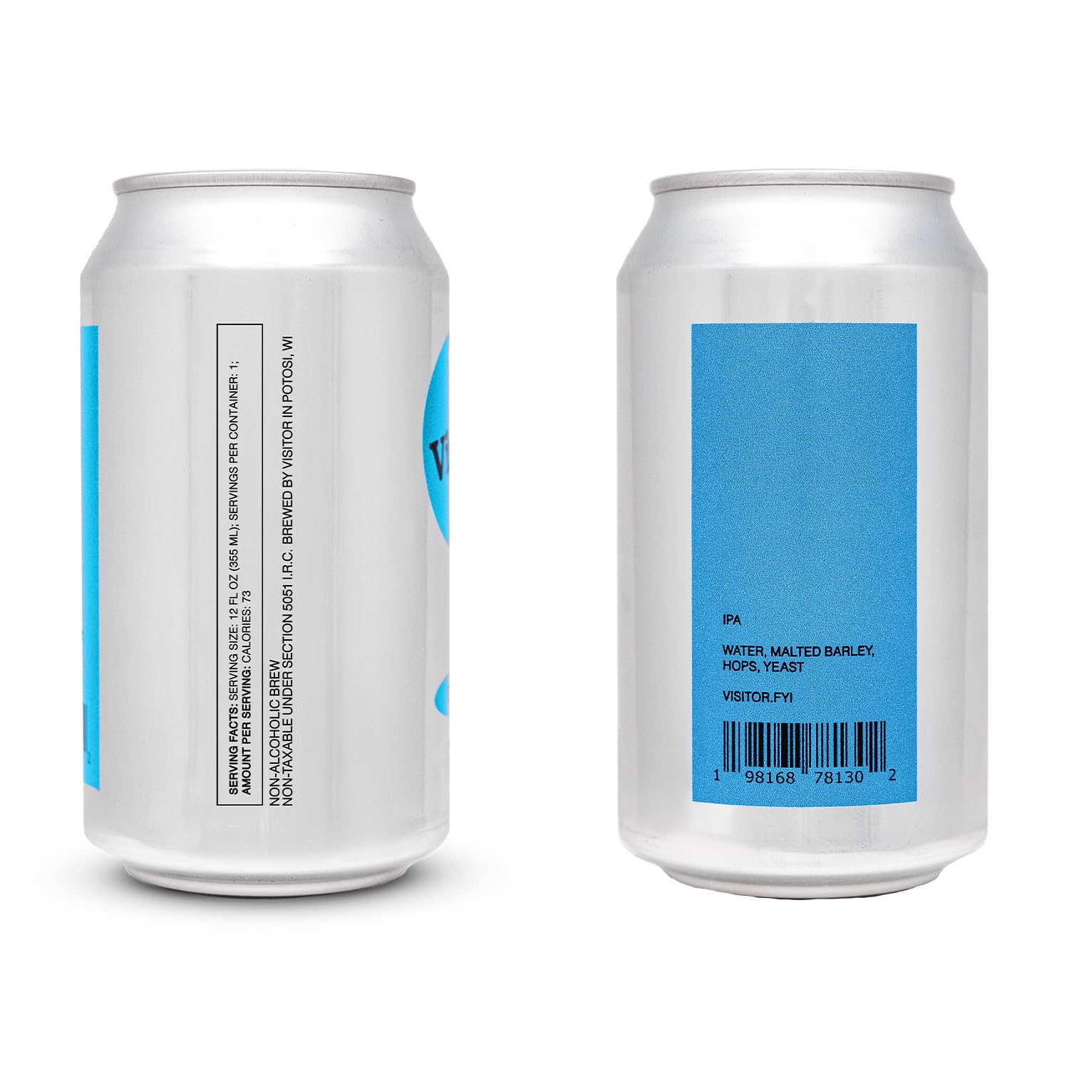 Visitor Original Lager & Extra IPA Variety 12-Pack | Non-Alcoholic Beer | 12x12 Oz Cans | Gluten Reduced | Low-Calorie | Non-GMO Malted Barley, Hops & Yeast | 72-79 Calories