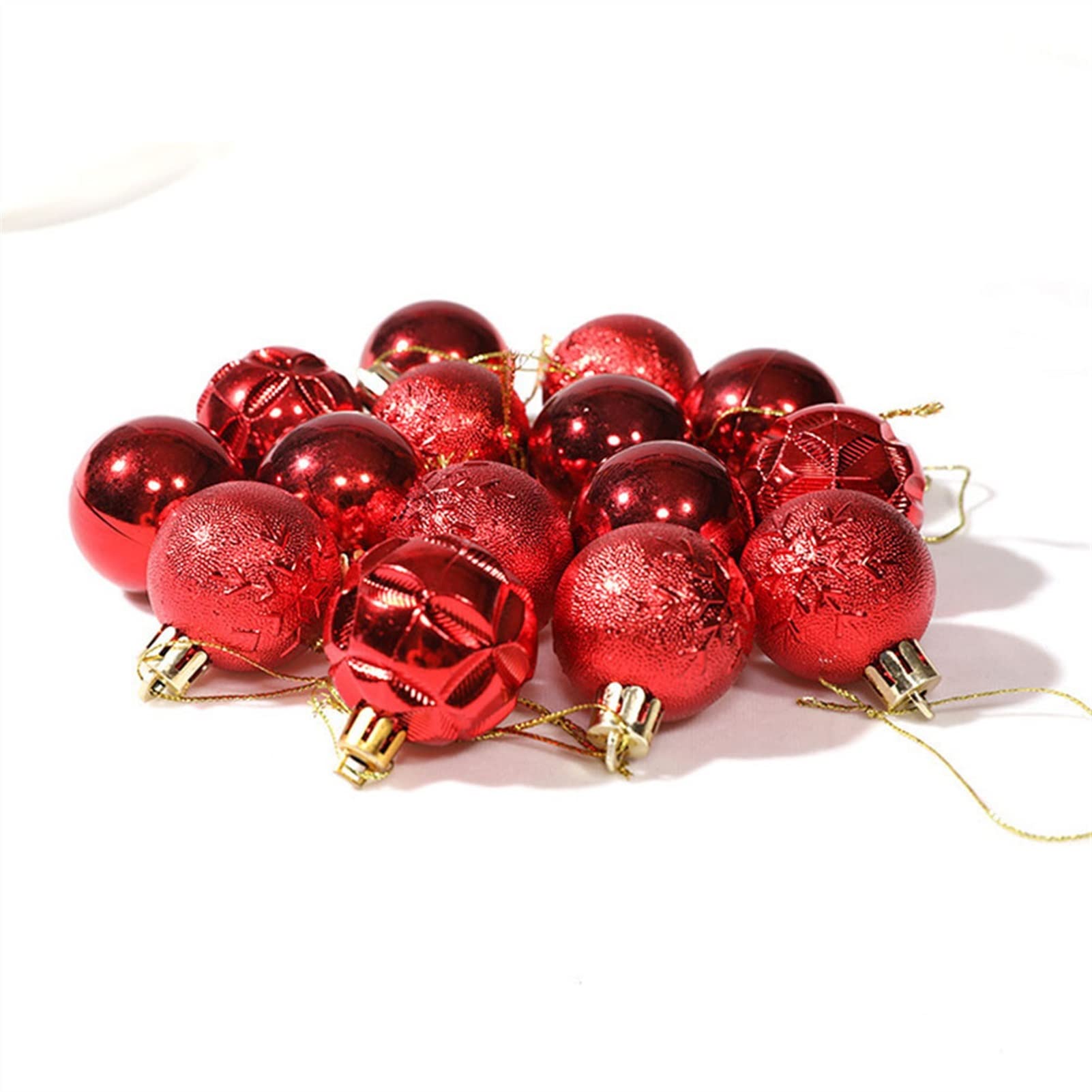 Weihnachtsschmuck, Weihnachtskugel, Weihnachtsbaumkugel, Neujahr 2021, Geschenk, Weihnachtskugel, Rot, Gold, Silber, Rosa, Blau, zum Aufhängen, für Zuhause, Party, Dekoration, 15 Stück, Weihnachtsku