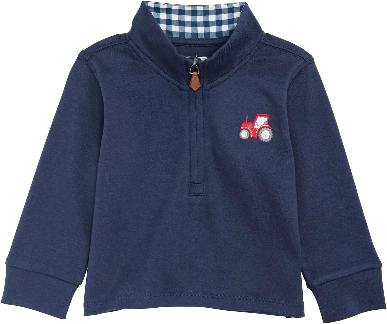 Mud Pie Toddler Boy Farm Icon Quarter Zip Pullover