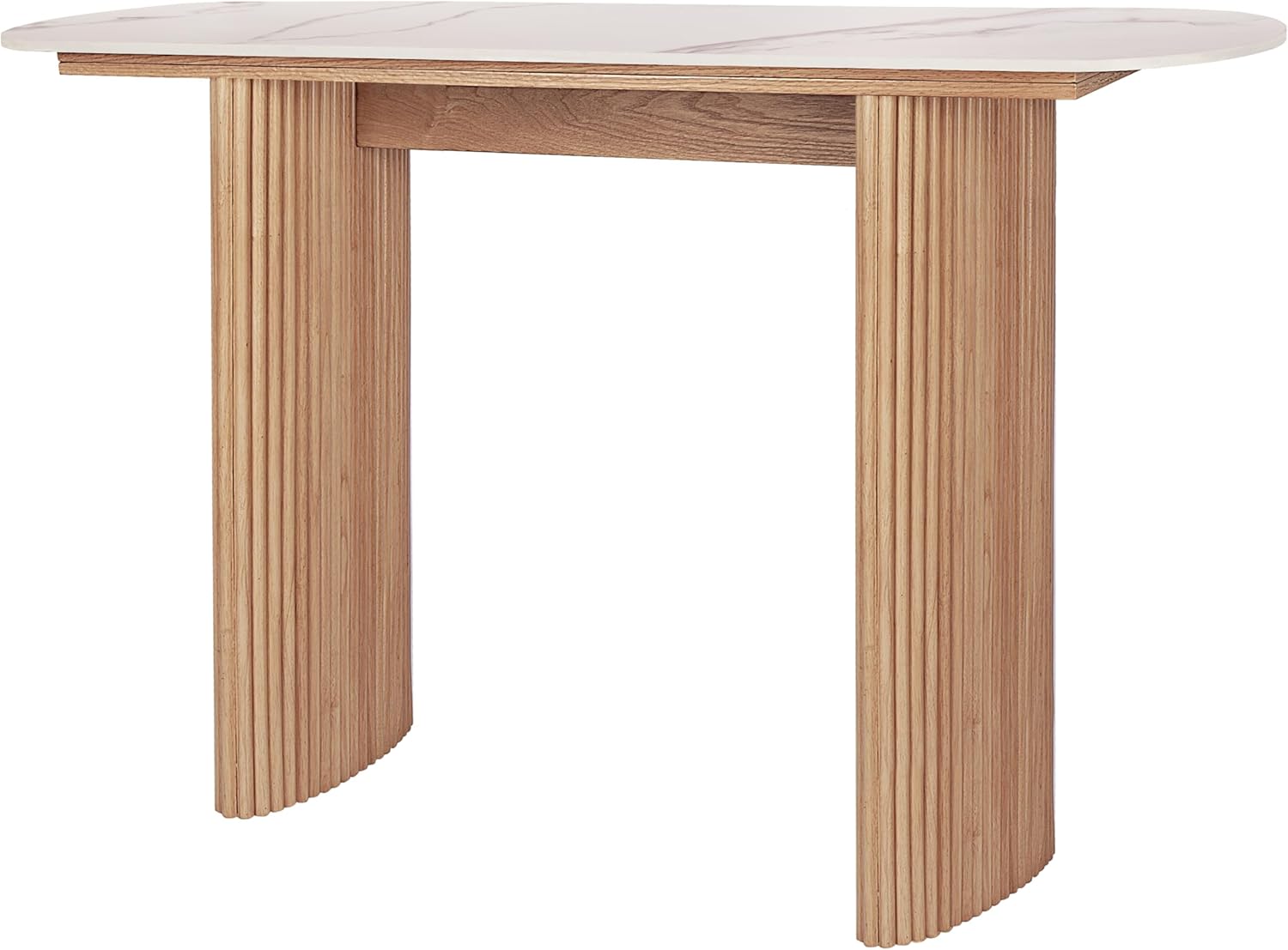 47.24" Mid Century Modern Console Table with Sintered Stone Top, Solid Wood Entryway Table, Sofa Table for Living Room, Narrow Hallway Table, Foyer Table, Behind Couch Table, Farmhouse, Boho