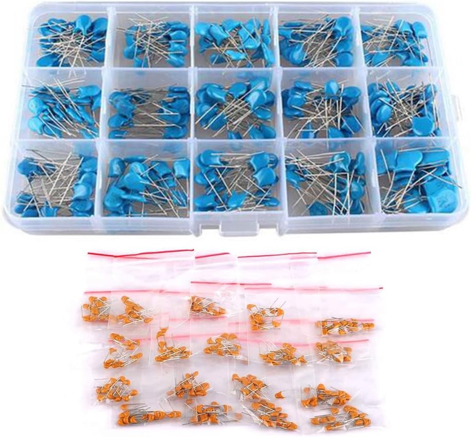 Total Quartz Ineo First 0 W-30 Kit 300 Condensatori Ceramici 30 Valori (2pF-0.1µF) | Per Elettronica E Riparazioni Set Condensatori Ceramici Per - Foto 2