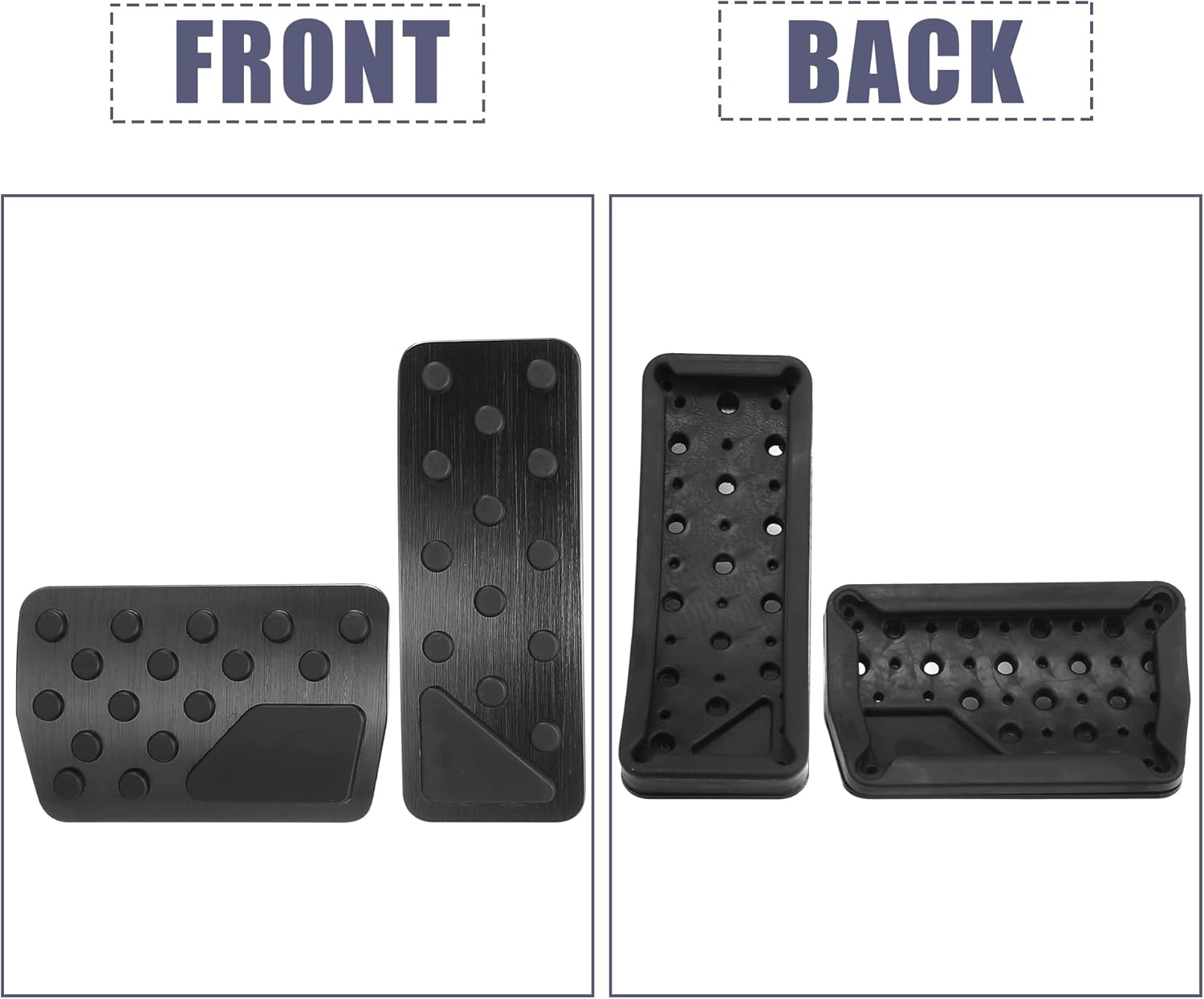 X AUTOHAUX 1 Set Brake Pedal Pad Gas Accelerator Pedal Cover for Jeep Grand Cherokee for Dodge Durango 2011-2021 Black