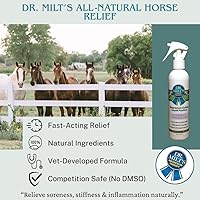 Vista 2 de Dr. Milt's Spray de alivio muscular y articular de caballo, linimento de caballo totalmente natural con árnica, sal de Epsom, alivio del dolor