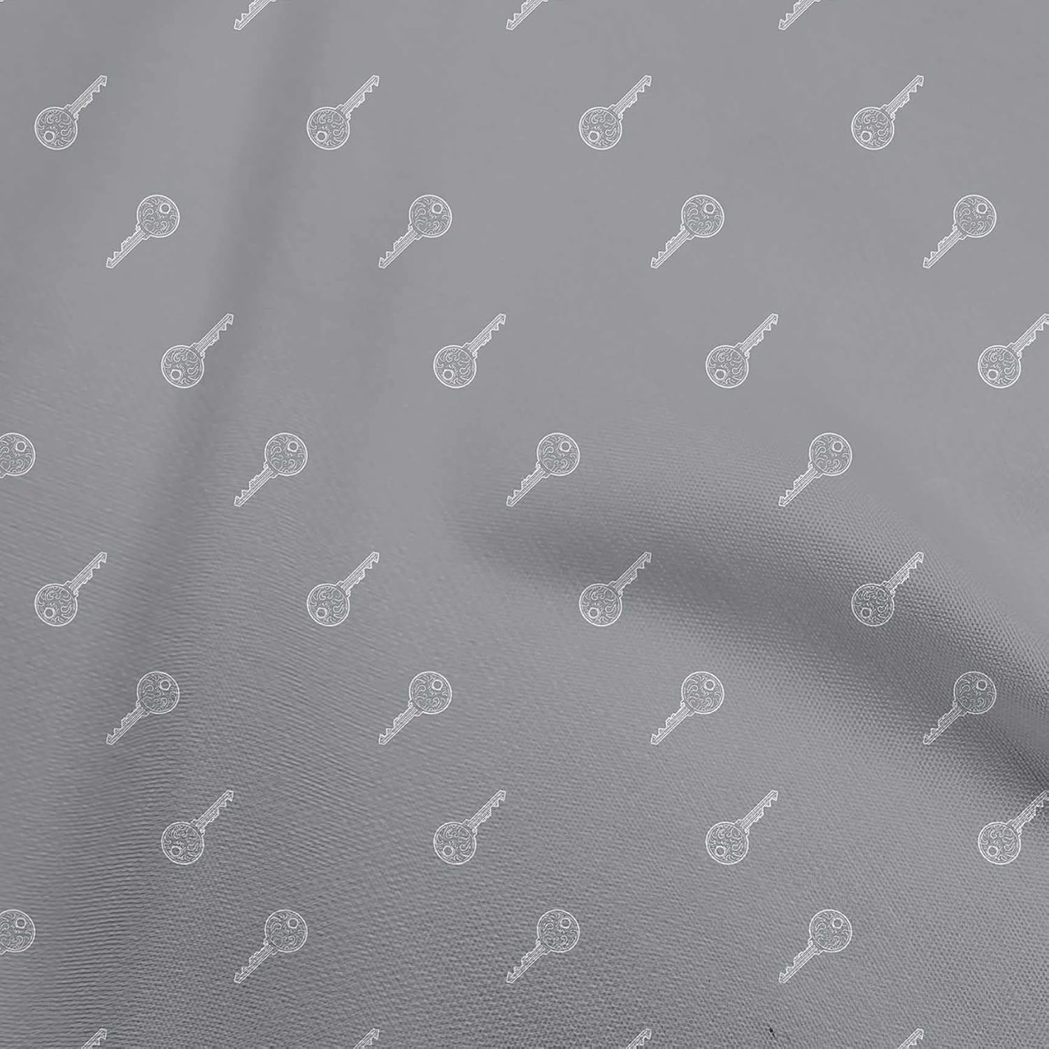 oneOone Cotton Flex Black Fabric Minimal Retro Key Quilting Supplies Print Sewing Fabric By The Yard 40 Inch Wide