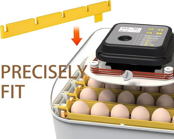 TEYOUYI 2-Pack Egg Turner Support Bars for Maticoopx 30 Incubator,Holds 5 Baskets Automatic Egg Roller (Yellow)