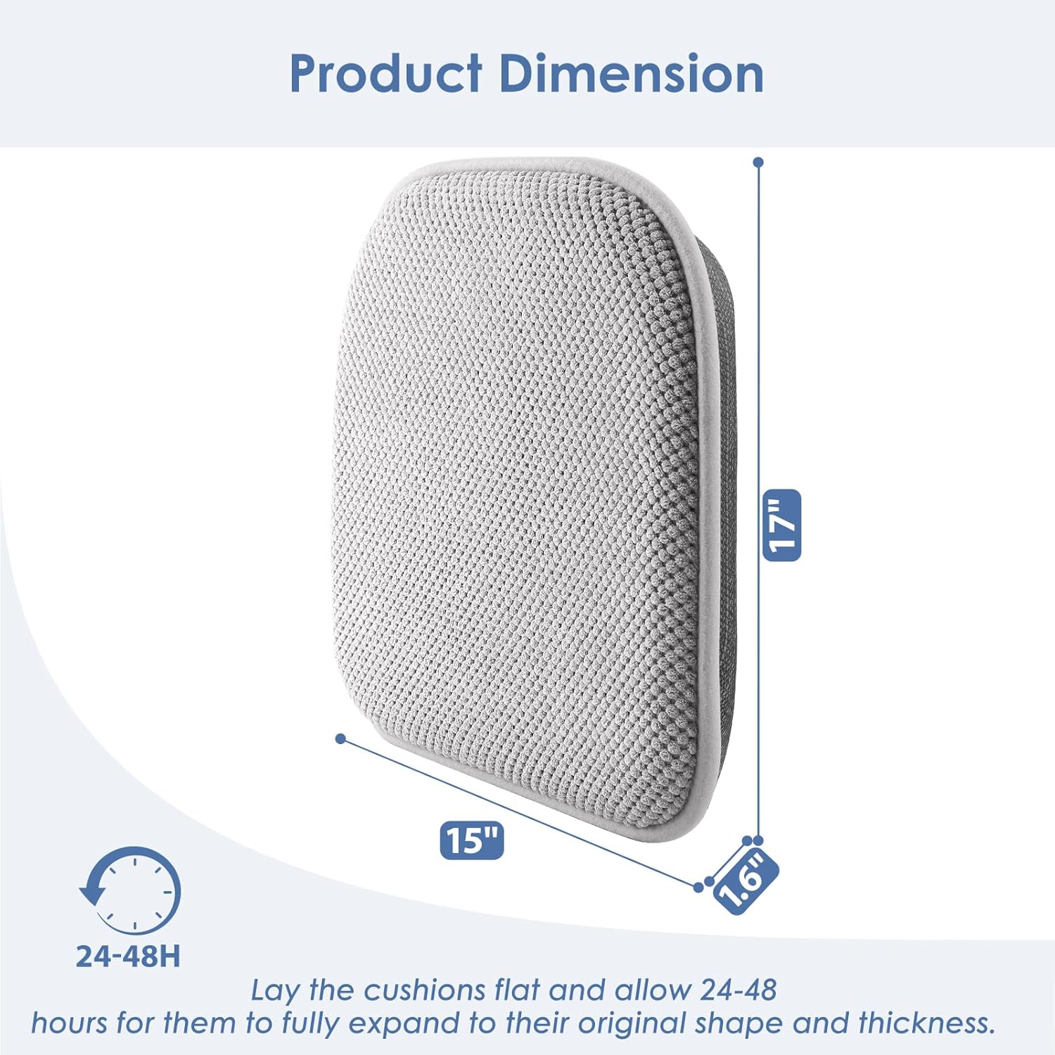 SWEMSTAR Chair Cushions - 15"*17" Kitchen Dining Chair Pads Foam Seat Cushion for Chairs Barstool Cushions Non Slip Seat Pad