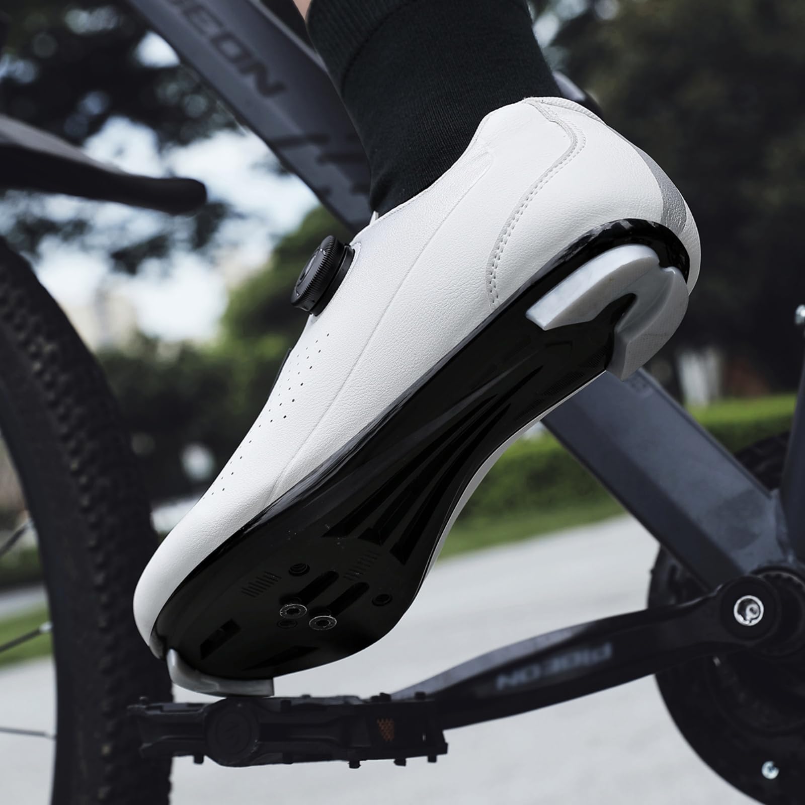 JiuQing Zapatillas Ciclismo Hombre Mujer con Calas Delta Compatibles con Peloton KEO SPD para Bicicleta Indoor Exterior Y De Carretera