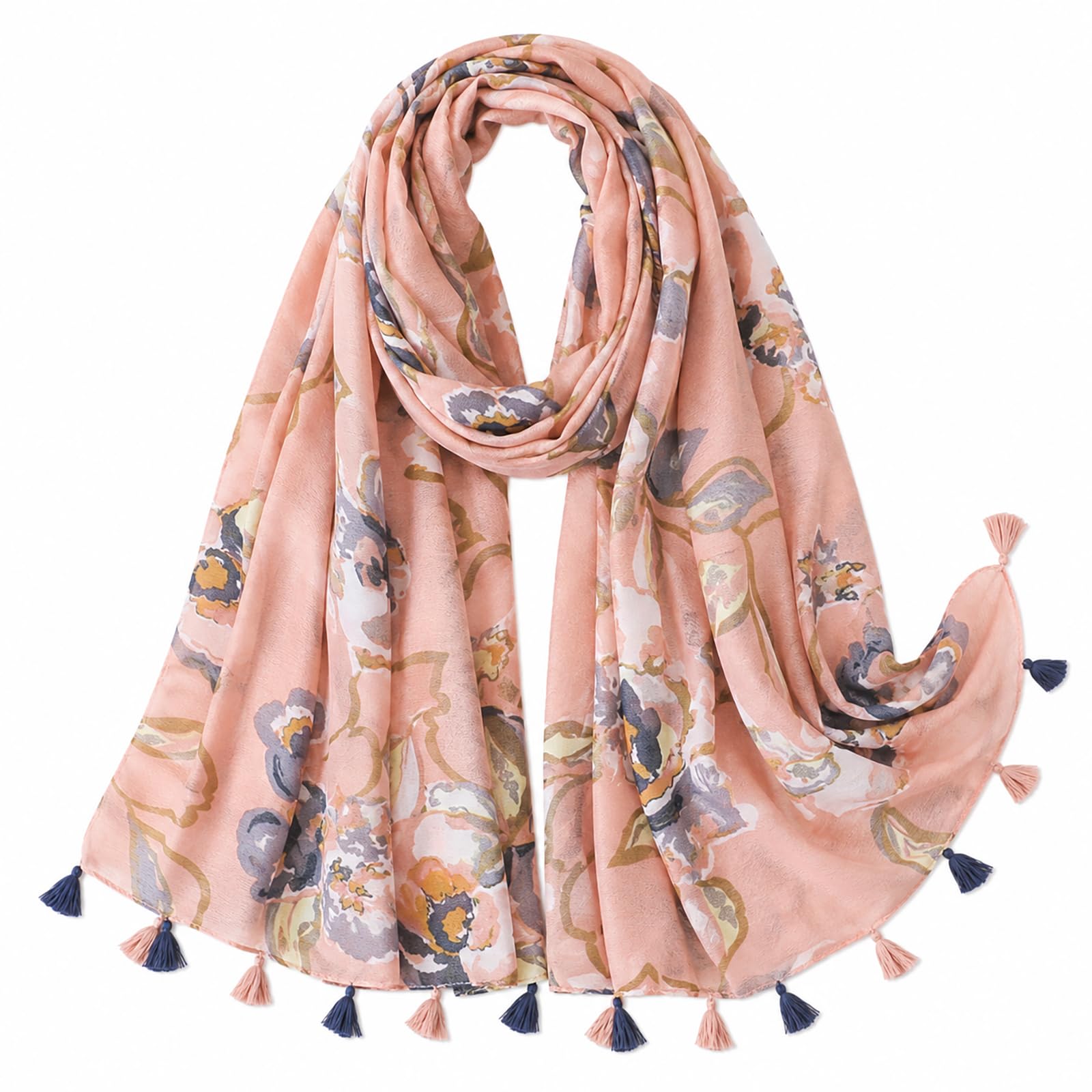 Fairygate Women's Fgyt32227 Scarf For Uk Floral Scarves Lightweight Clearance Fashion Soft Neck Scarfs For Winter Summer Flower Shawl Stoles Mum Gifts 32227