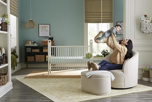 Miniatura 7 de The Swivel by Nurture  Silla giratoria de alta calidad para guardería o sala de estar con cargador USB integrado y tela de rendimiento resistente a