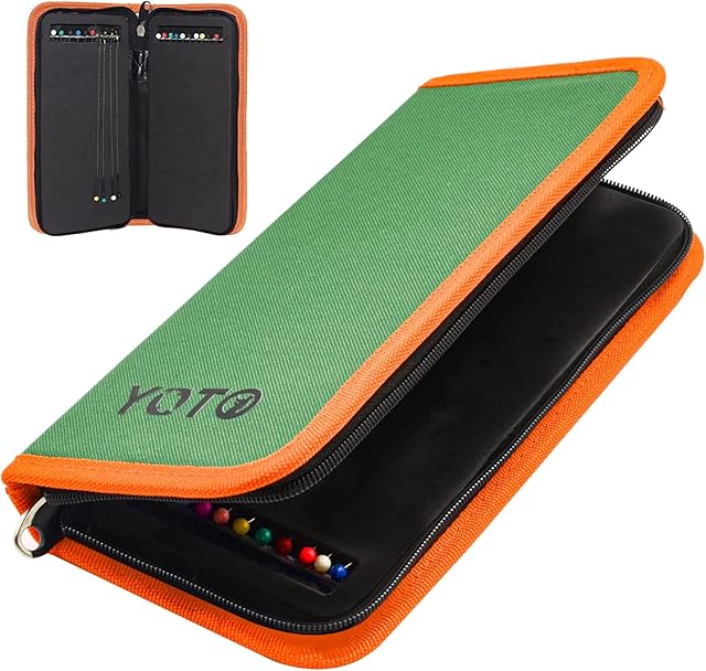 YOTO Fishing Stiff Rig Wallet Carp Rig Storage Box Fishing Hooks Storage Case with 20 Pins
