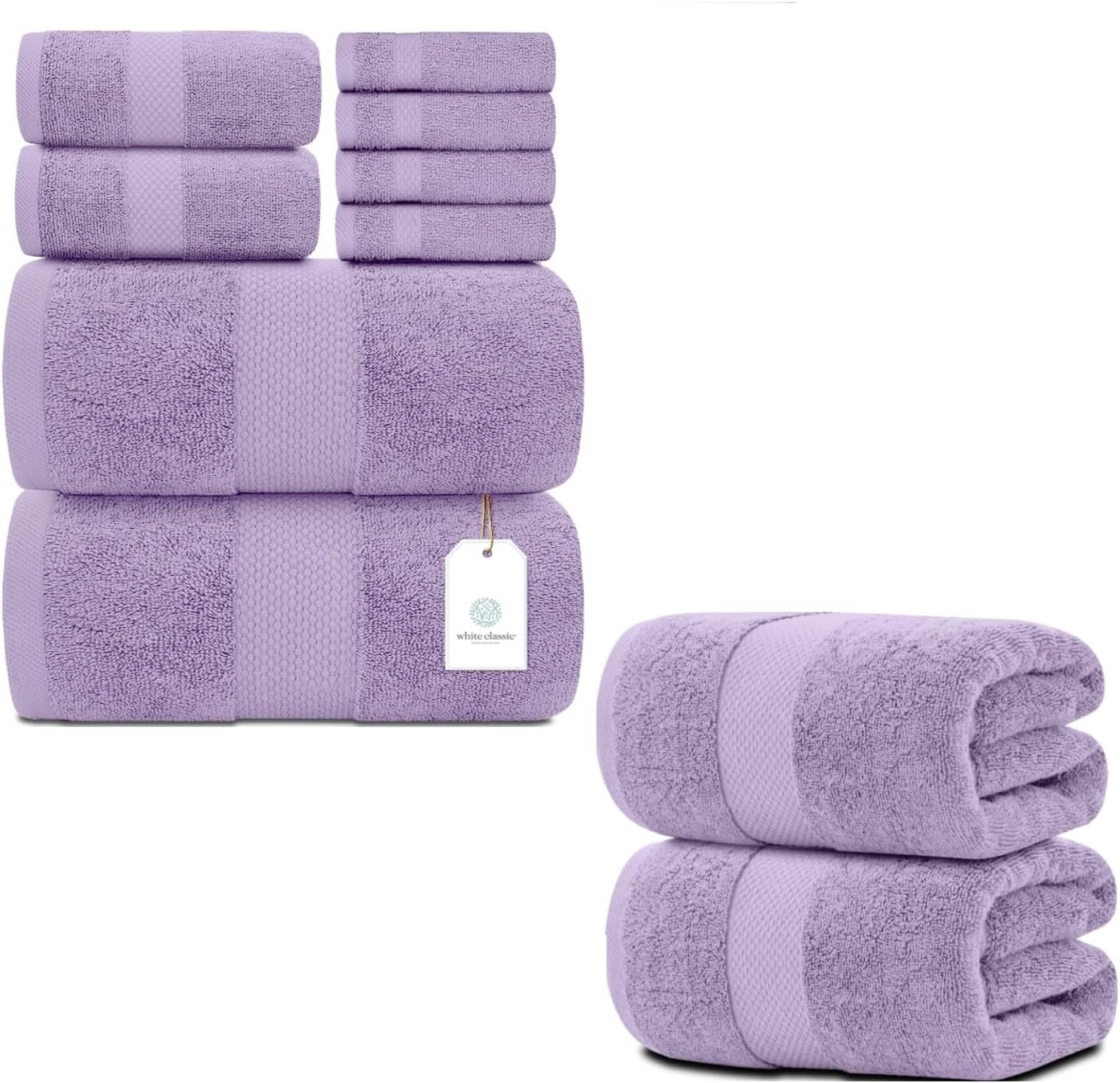 Amazon.com: White Classic Luxury Soft Bath Sheet Towels 35x70 2 Pack ...