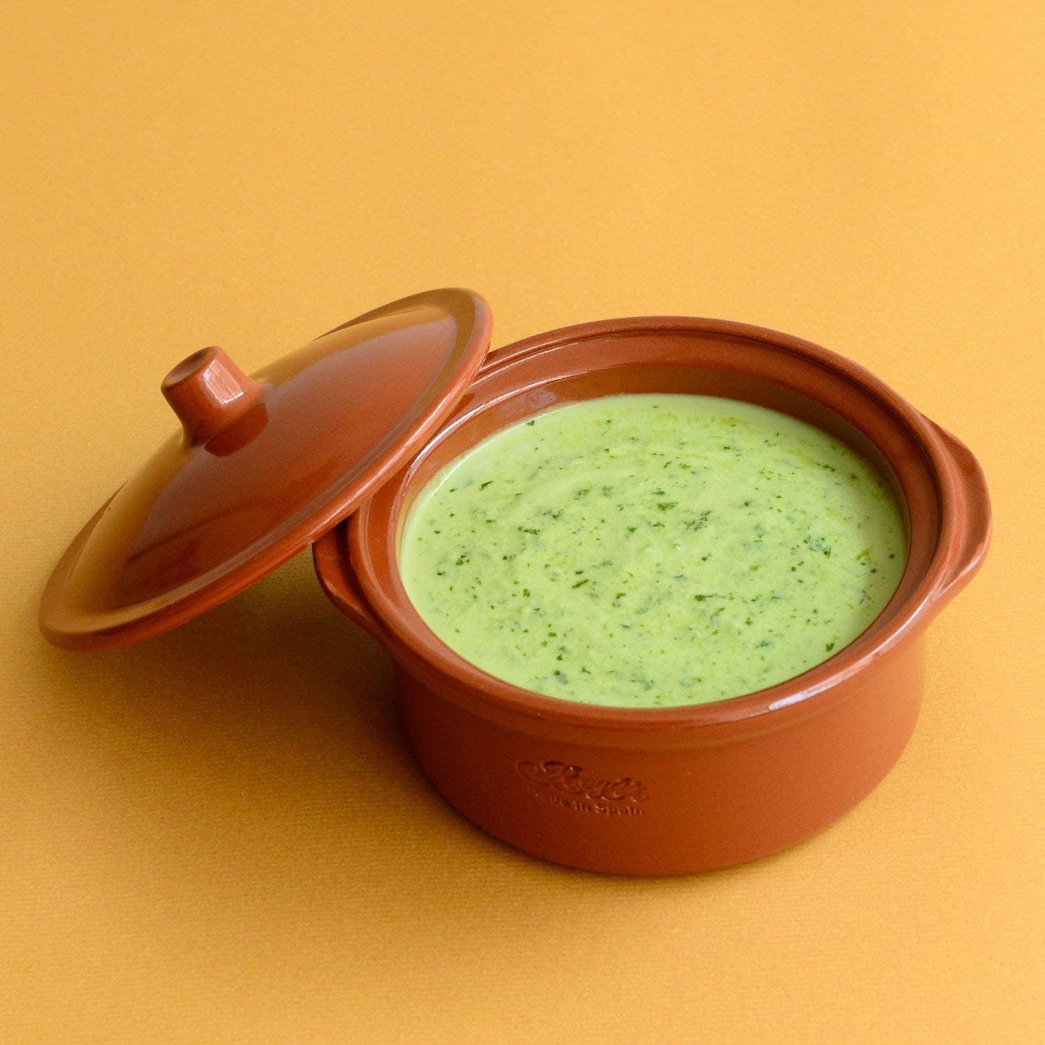 REGASSpanish Clay Pot Cocotte, Traditional Ceramic Pot (2800ml - 23cm #202, BROWN)