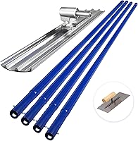 Vista 10 de Bull Float Kit de herramientas flotadoras de hormigón de 48"x12" Fresno, kit de tablero de acero inoxidable de extremo redondo, herramientas