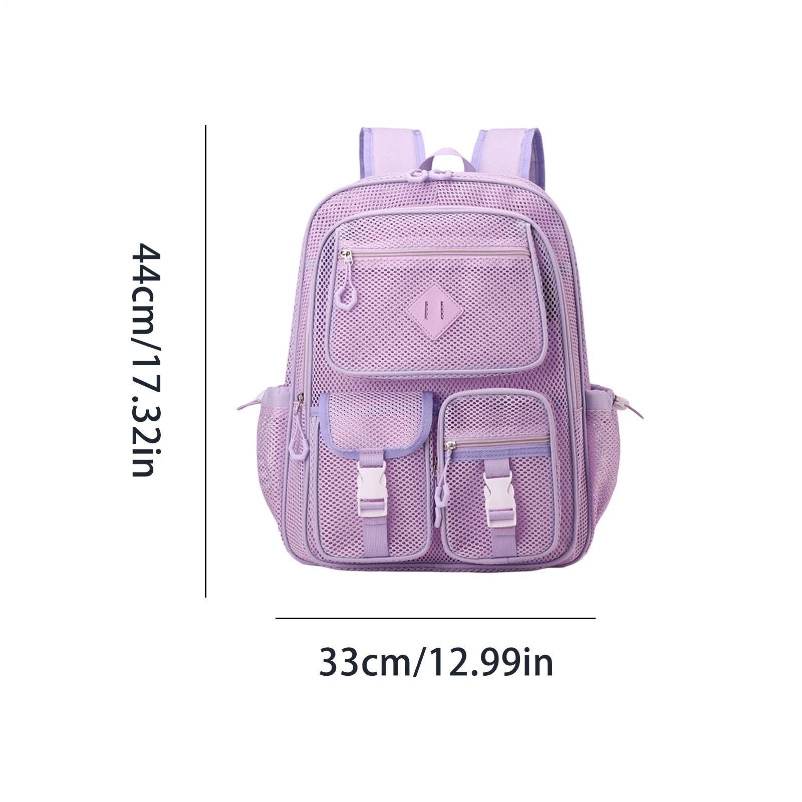 Zaino da spiaggia in rete resistente - Grande capacità all'aperto | Breathabl | Struttura a rete in poliestere, spaziosa 32 x 21 x 45 cm (530 g), design multi-scomparto a mani libere, Ide