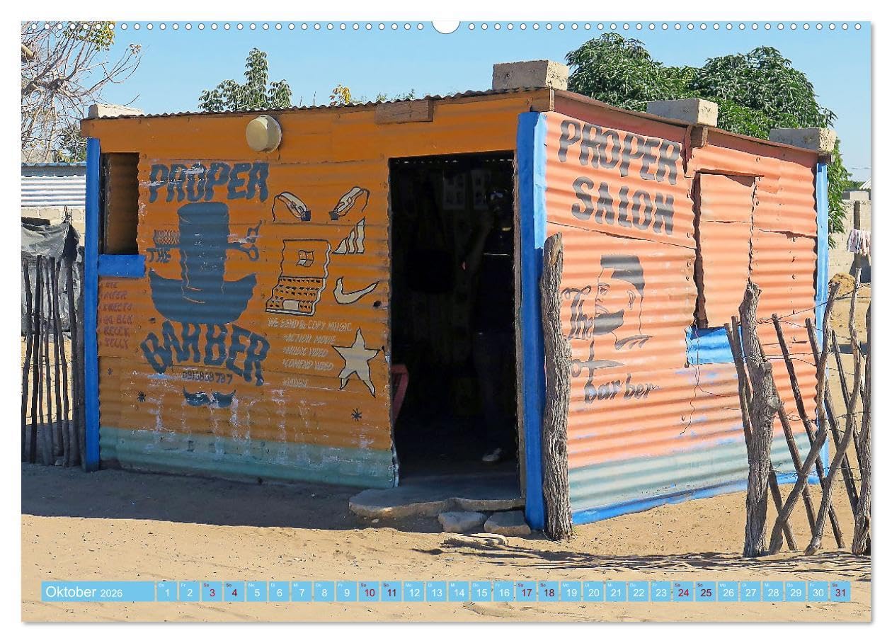Barbershops in Afrika (Wandkalender 2026 DIN A2 quer), CALVENDO Monatskalender: Entdecken Sie die faszinierende Welt afrikanischer Friseursalons durch ... Geschichten erzählen und Kunden anziehen.