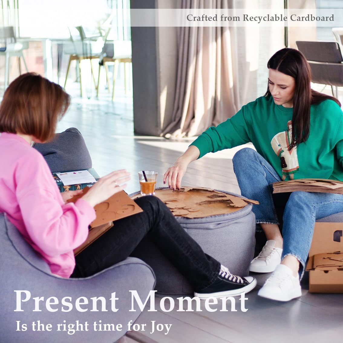 3D Puzzle Model Kit – Unique Gift for Teens, Adults, Kids, Women, Men – Recyclable Cardboard 3D Puzzle Turns Into Buddha Charming Home Decor