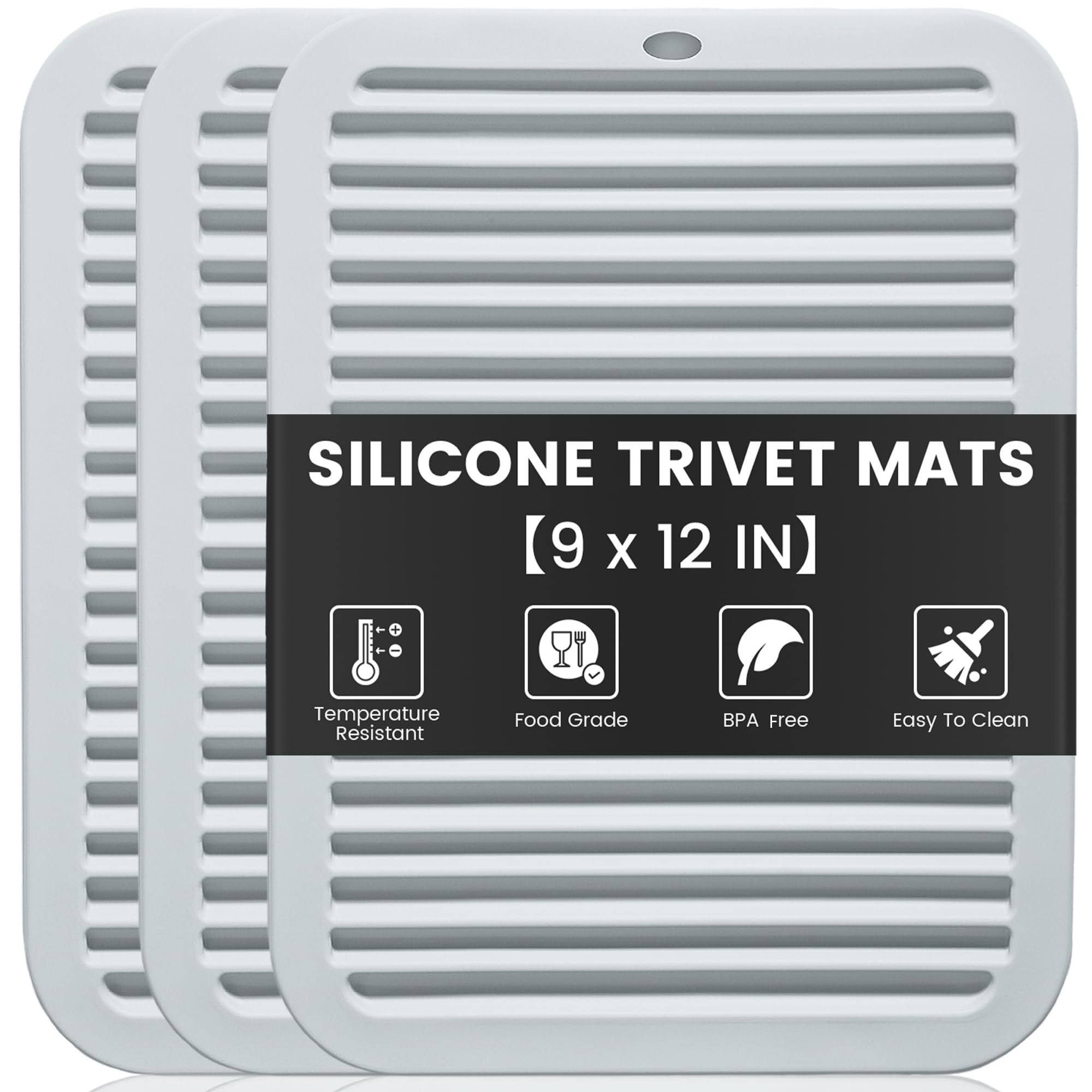 Amazon.com: TOPULORS 3 PCS Silicone Trivets for Pots and Pans 9