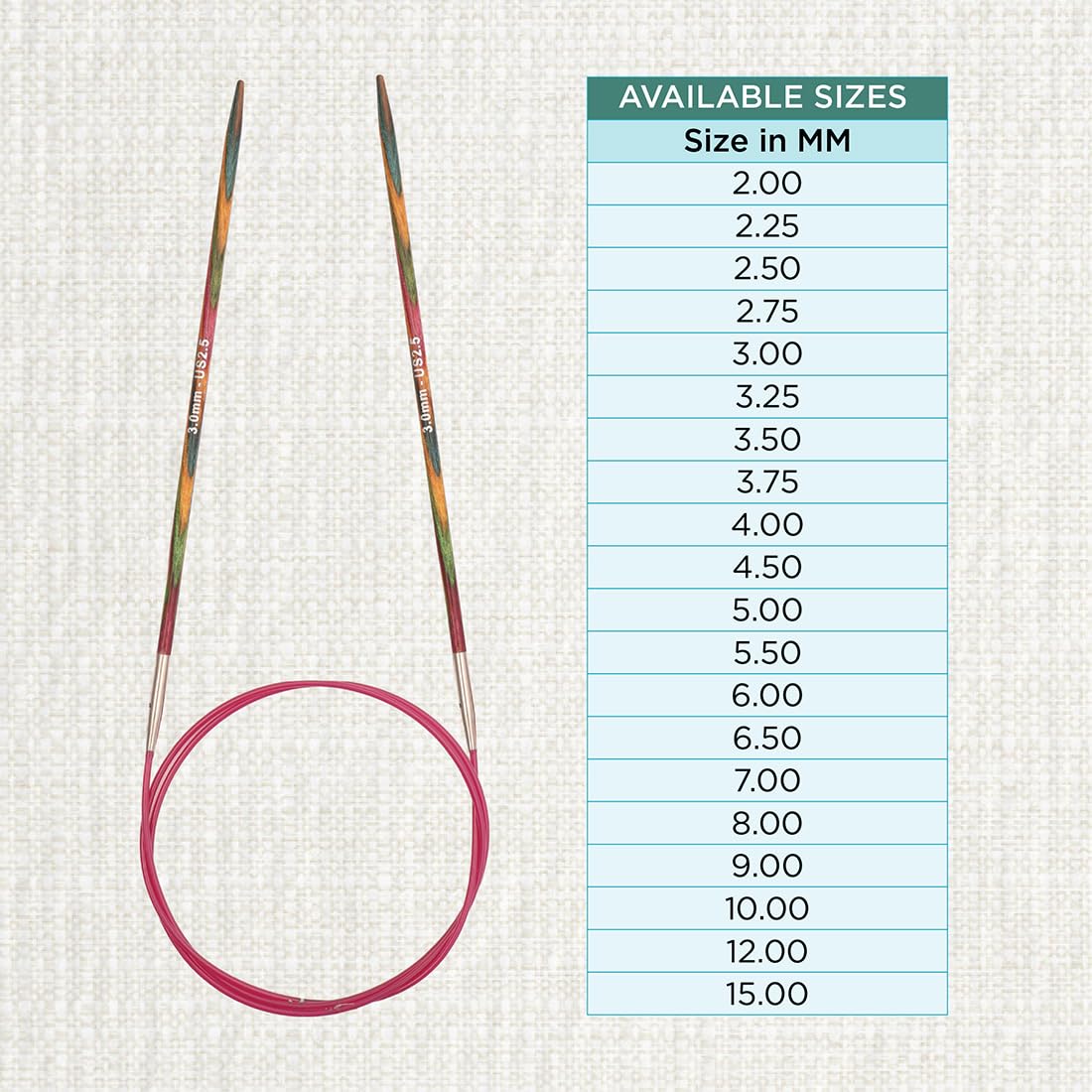 KnitPro Nova Rundnadeln - Leichte Messingnadeln Zum Stricken