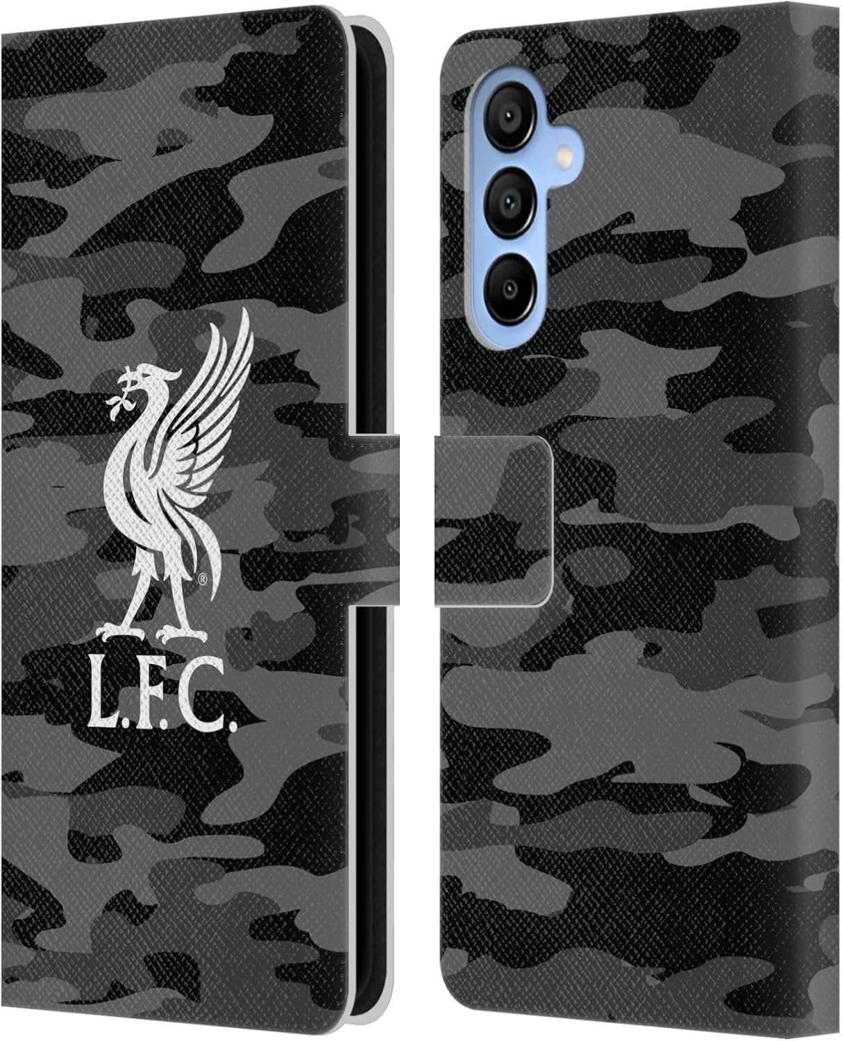 Head Case Designs Officially Licensed Liverpool Football Club Away Colourways Liver Bird Camou Leather Wallet Case Compatible with Samsung Galaxy A16 5G