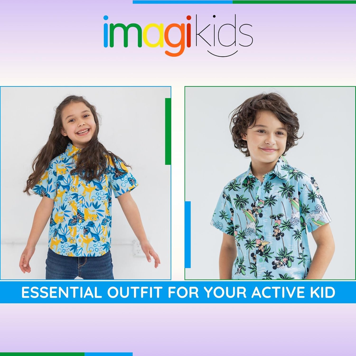 Disney Hawaiian Button Down Dress Shirt Toddler to Big Kid Sizes (2T - 18-20) - Image 6