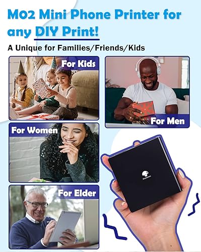 Miniatura 6 de Phomemo - Minimpresora inálambrica de bolsillo con Bluetooth impresora portátil al instante