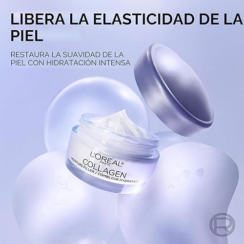 Miniatura 3 de L'Oreal Paris Hidratante facial diario de colágeno, crema facial antienvejecimiento para reducir las arrugas y proporcionar una hidratación intensa