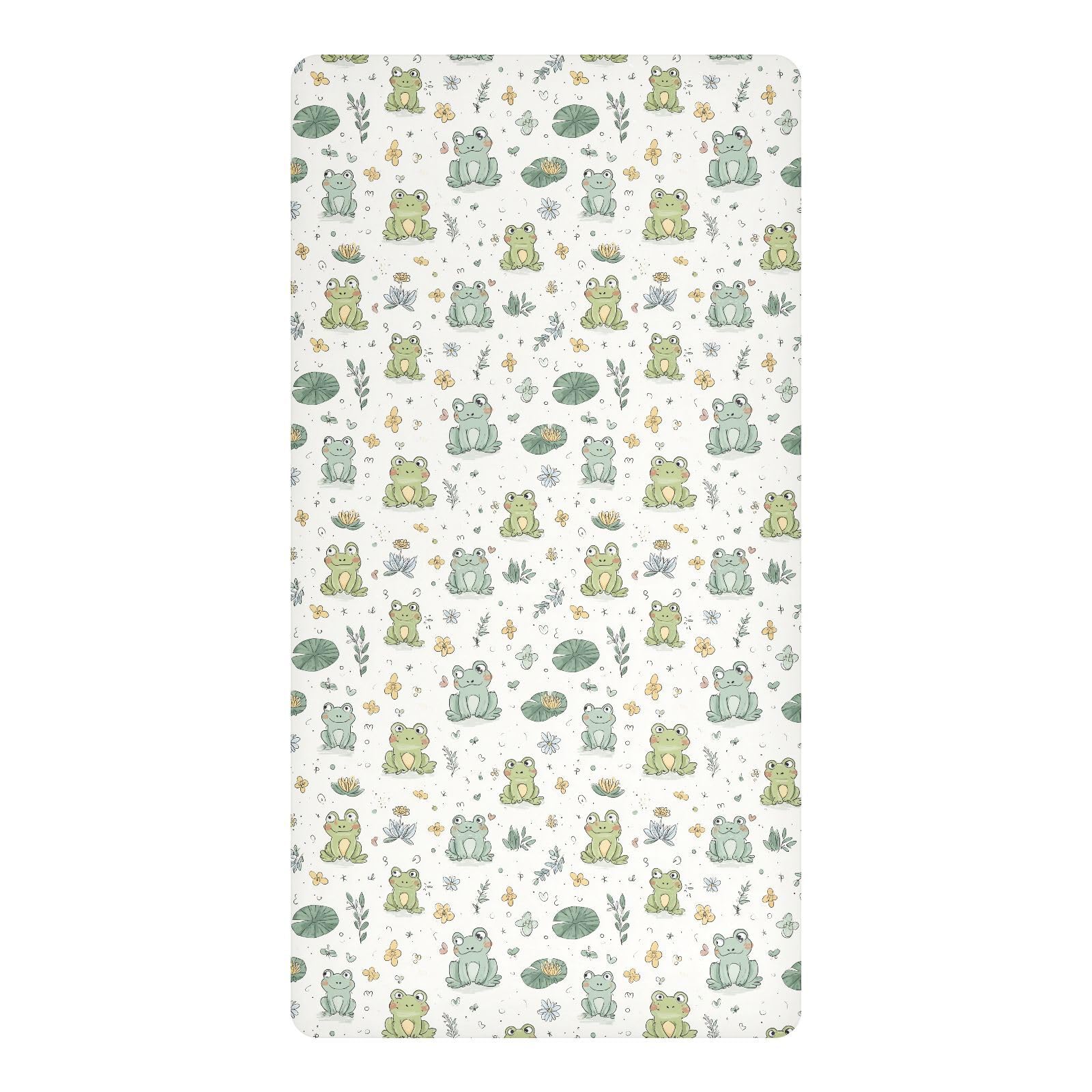 Parure de lit imperméable pour berceau 132x71 drap grenouille