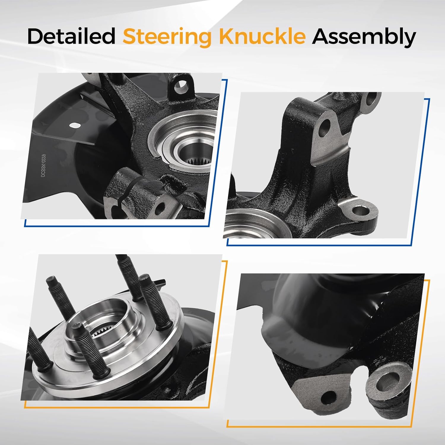 PAROD LK058 Front Right Steering Knuckle and Wheel Hub Assembly Fit for 2011 2012 2013 2014 Ford Edge, Passenger Side, 686-264 9110800