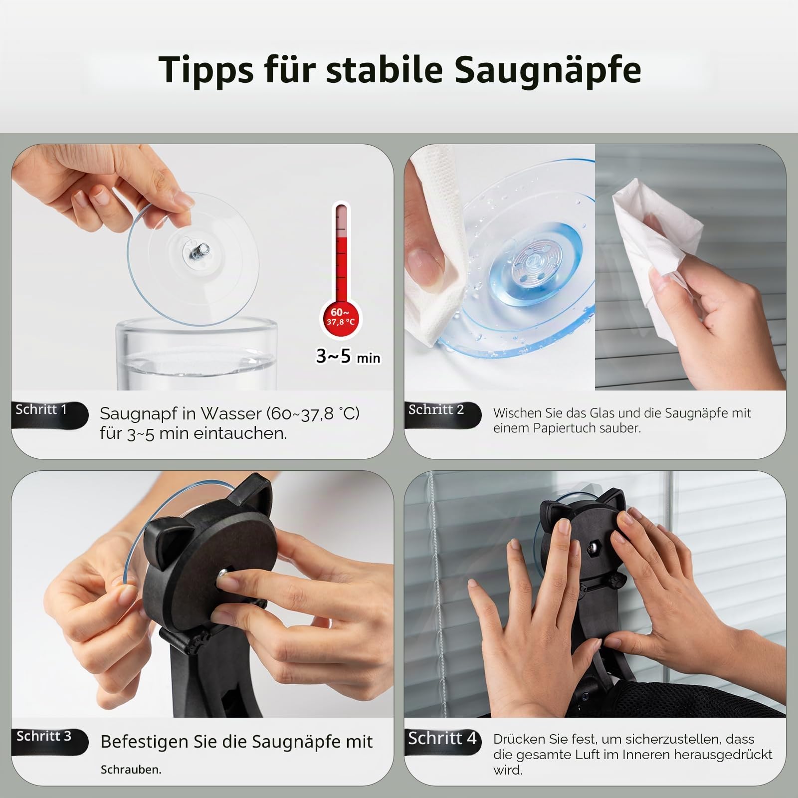 JUNSPOW Fensterbank für Katzen, Zusammenklappbare & stabile Katzenbetten - Atmungsaktive Katzen-Fensterhängematte zum Überwachen, Sonnenbaden und Klettern - hält maximal bis zu 18kg