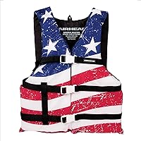 Vista 6 de Sportstuff - Chaleco salvavidas tipo III para niños, aprobado por la Guardia Costera de EE. UU., lados abiertos con 3 cinturones y hebillas, tela