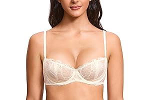 Women's Balconette Bra: Elevate Your Allure with Unlined Sheer Lace