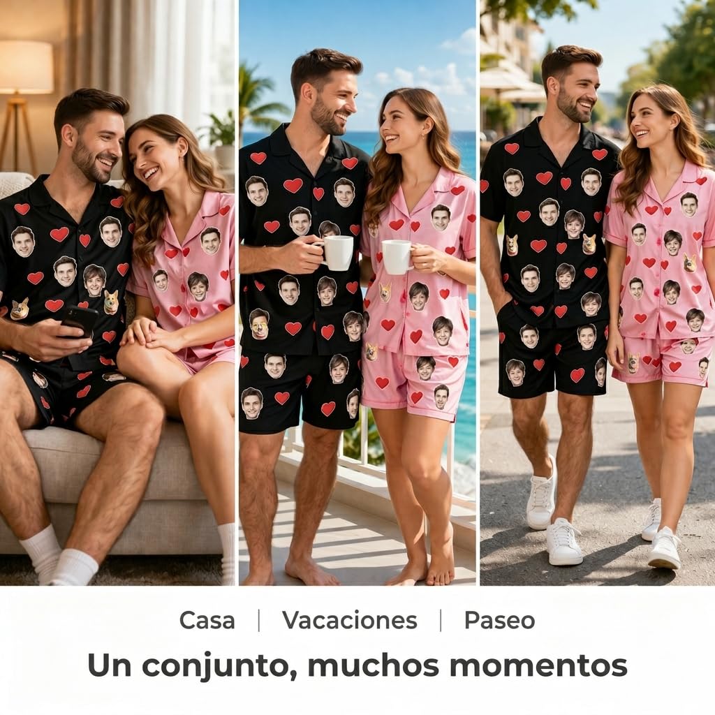 Pantalones de Pijama Personalizados Mujer con Foto y Diseño 1 Mamá,Conjunto de Pijama para Madre, Abuela o Esposa, Regalo Original Día de la Madre
