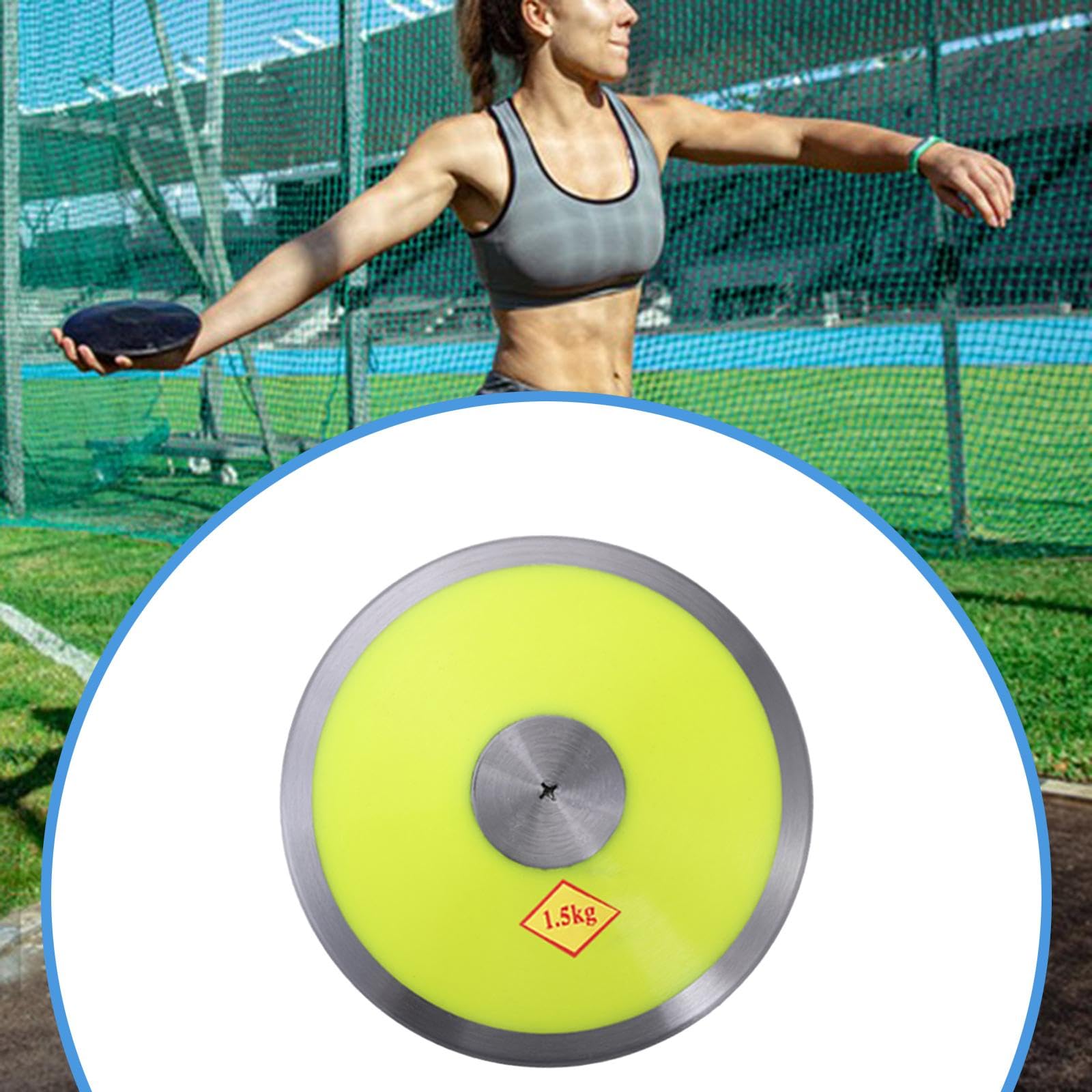 Disco de Nailon 1,5 kg Centro de Acero Entrenamiento Atletismo