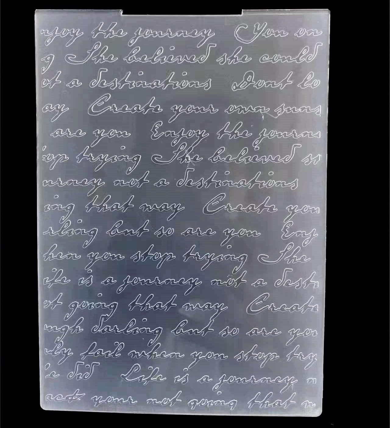 1PC Words Sentiment Background Embossing Folder for Card Making Floral DIY Plastic Scrapbooking Photo Album Card Paper DIY Craft Decoration Template Mold