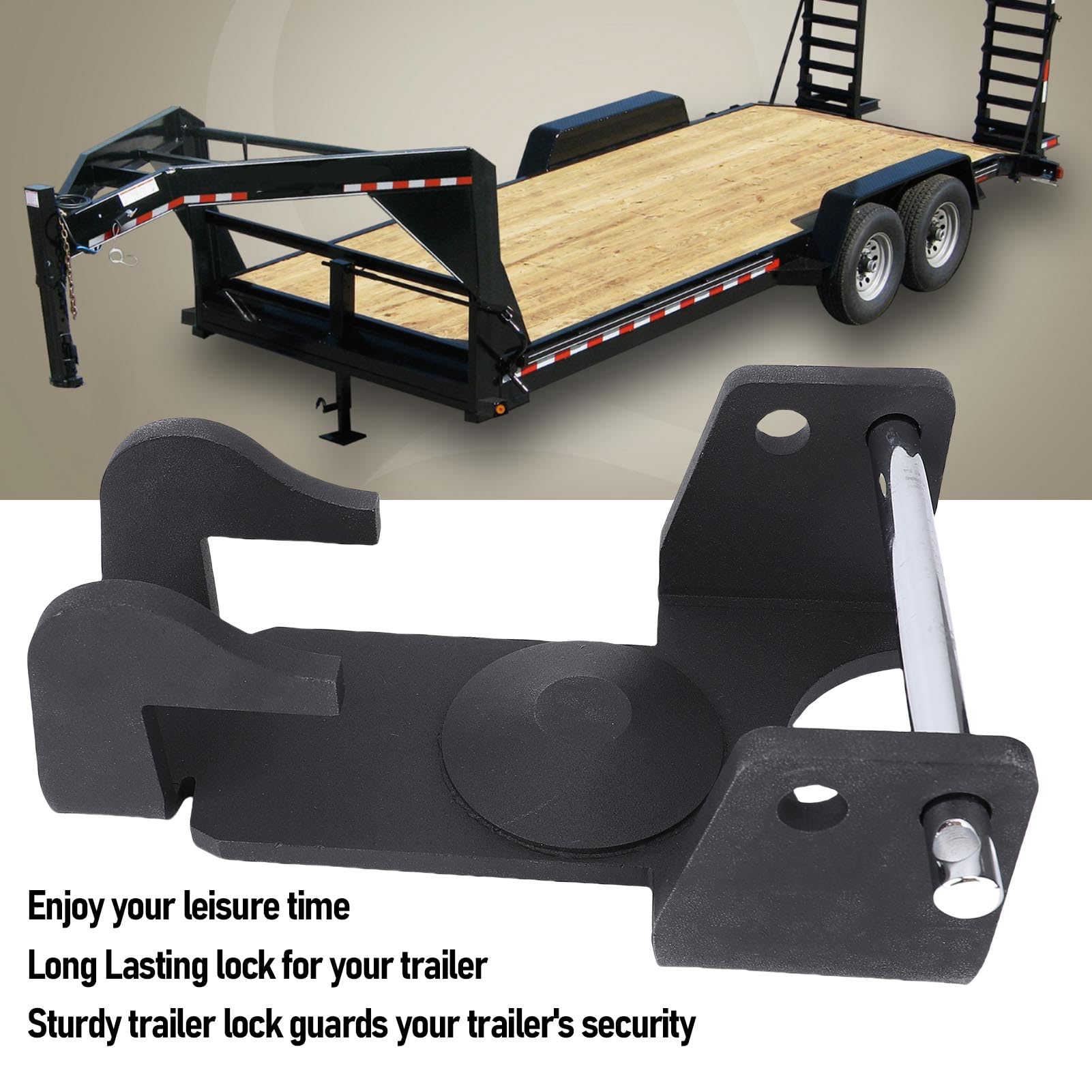 CHICIRIS Gooseneck Hitch Lock, Trailer Hitch Lock de Hierro con Aleación
