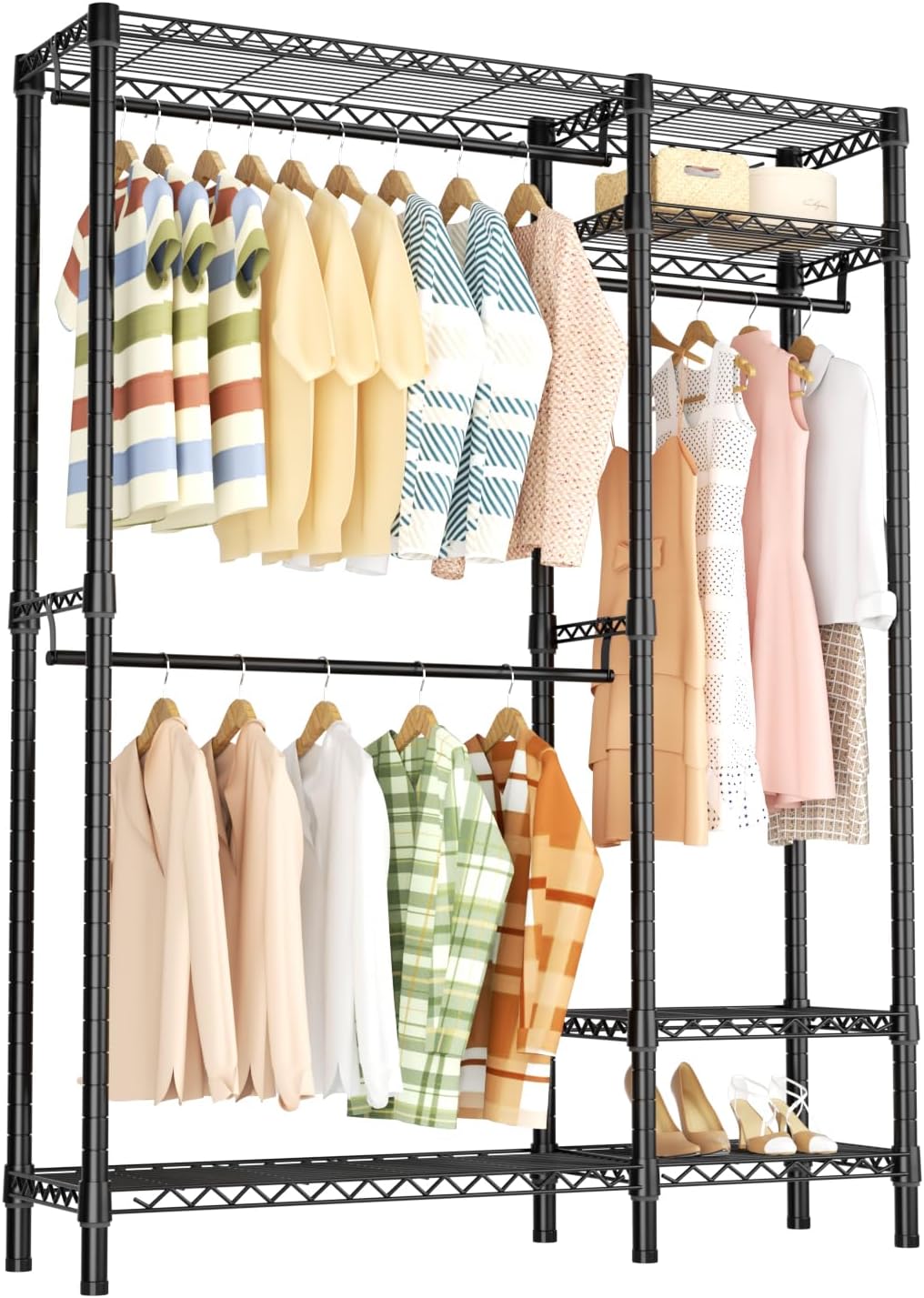 Golpart Freestanding Closet Organizer Portable Clothes