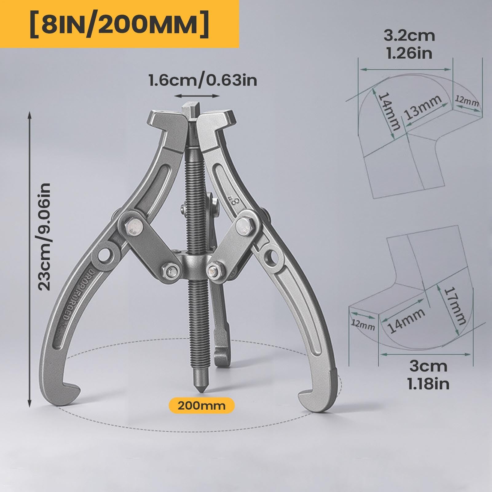 Estrattore Regolabile Con Ganasce Reversibili Per Impieghi Gravosi E Anche | Attrezzo Rimozione Pulegge Volani Pulegge Mozzi Motore Auto TV E Macchine Agricole
