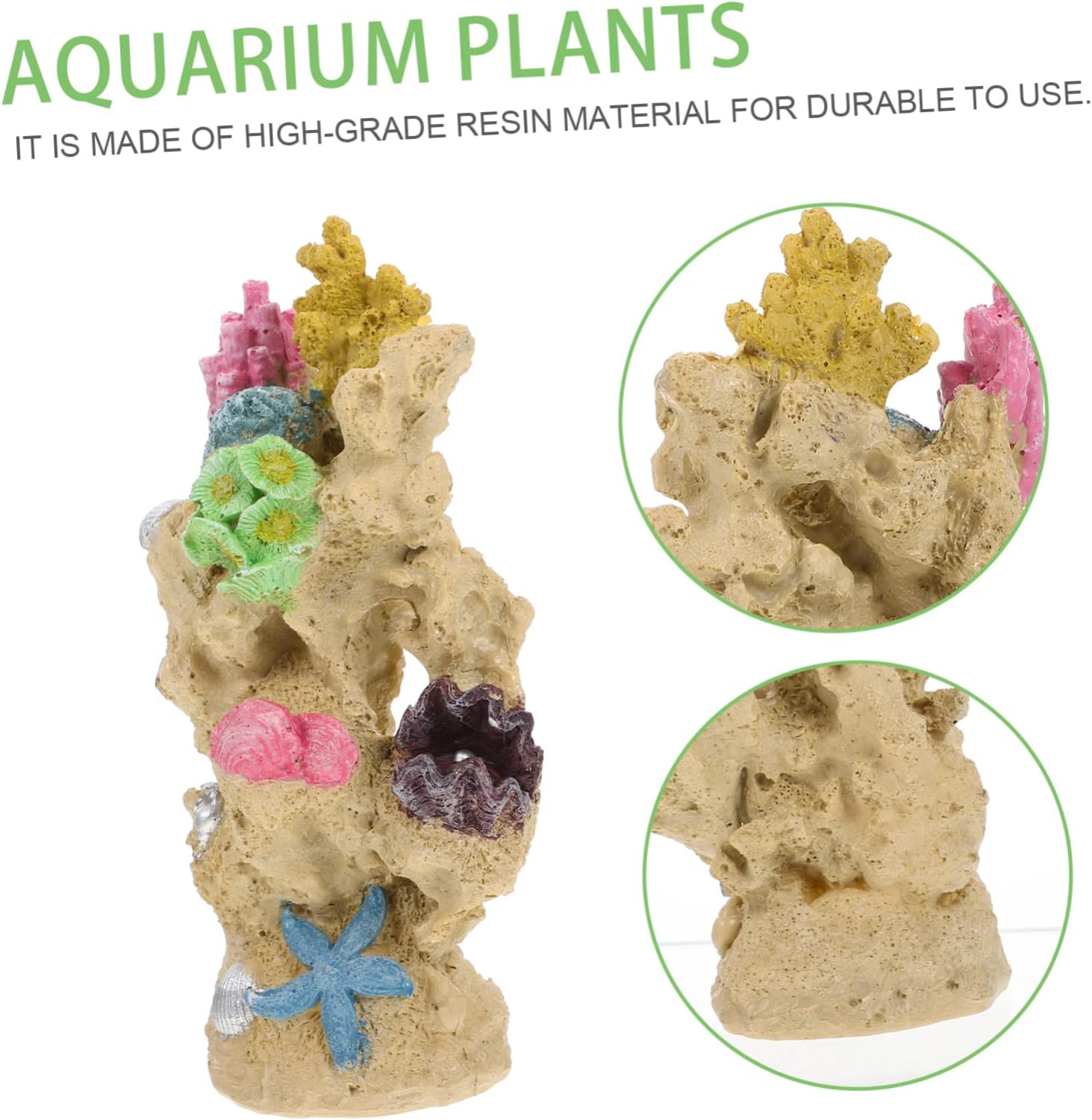 5pcs Aquarium Landscaping Coral Aquarium Resin Ornament Fish Tank Ornaments Fake Coral Fake Rock for Aquarium Underwater Landscape Decor Plants Decor Accessori