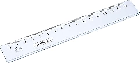 Herlitz 8700601 16 cm Transparent Plastic Ruler
