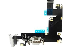 Replacement Charging Port Dock Connector Compatible for iPhone 6 Plus (Black/Space Gray)