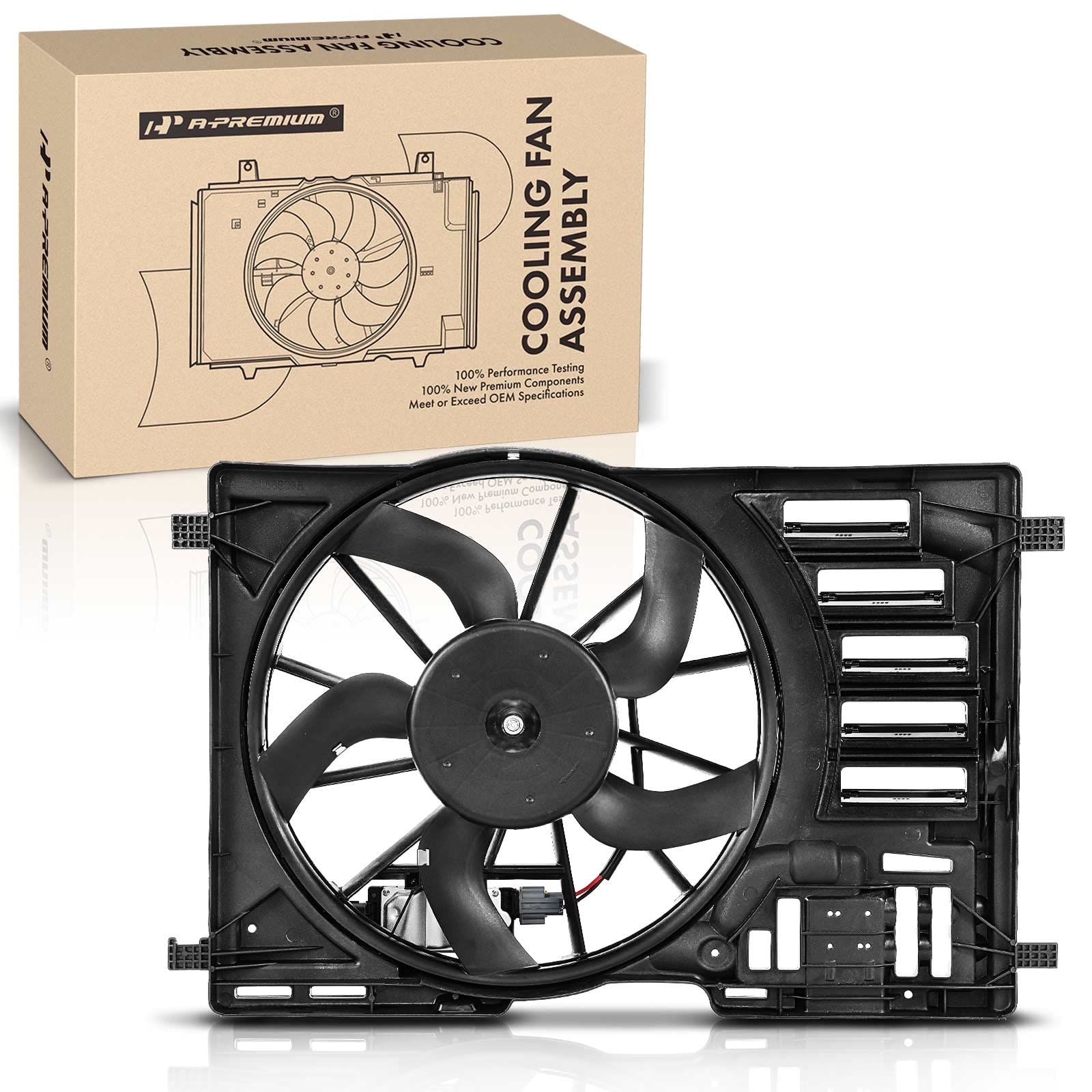 Photo 1 of A-Premium Engine Radiator Cooling Fan Assembly Compatible with Select Ford Models - Escape 2013 2014 2015 2016, 2.0L - with Motor, Replace# CV6Z8C607S, CV6Z8C607C