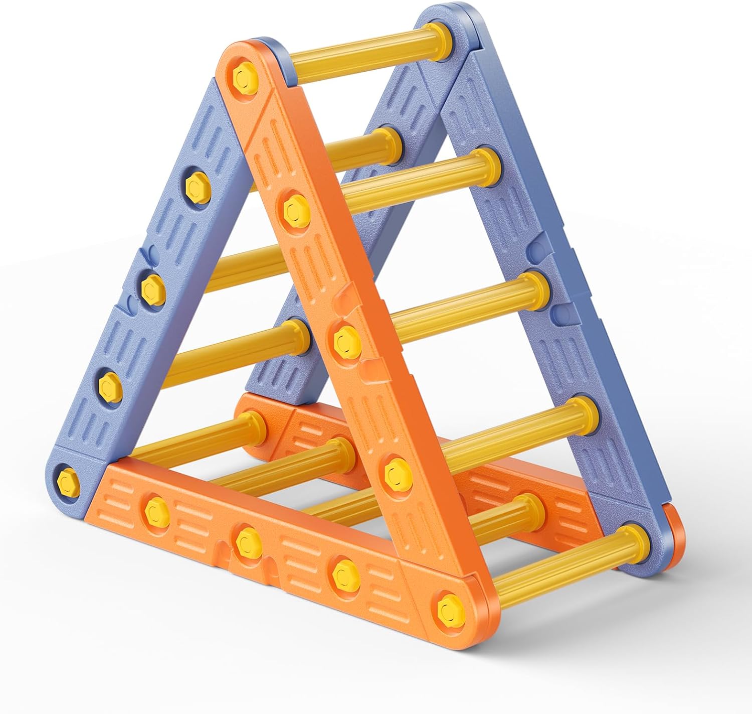Montessori Climbing Triangle, Climbing Structure with Triangle Ladder, Arched Ladder and 2 Climbing Boards, Reinforced Connections, Non-Slip Foot Covers, 50kg, 1-6