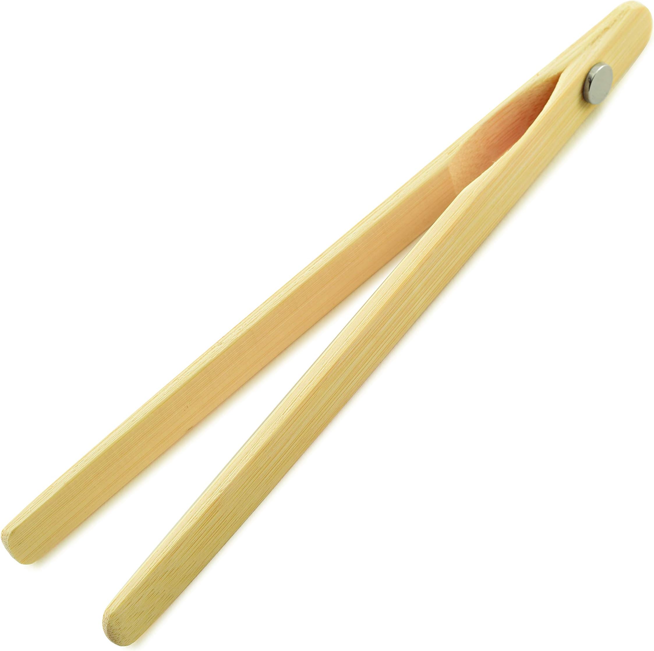Norpro by HomeStop Bamboo Magnetic Toaster Tongs (Beige_Free Size)