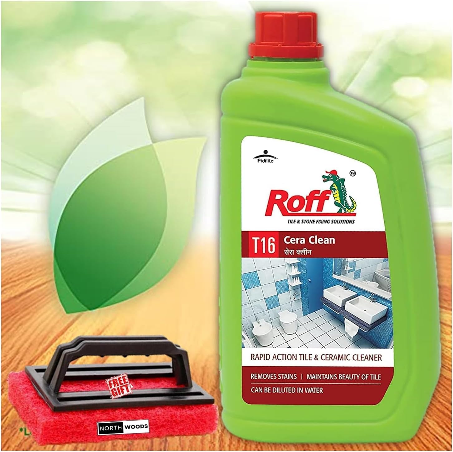 Roff Cera Tile Cleaner, Floor Tile and Ceramic Cleaner, Concentrated Liquid for Tough Stains,Multi-surface Floor and Tile Cleaner 500 ml-(Roff 32628)
