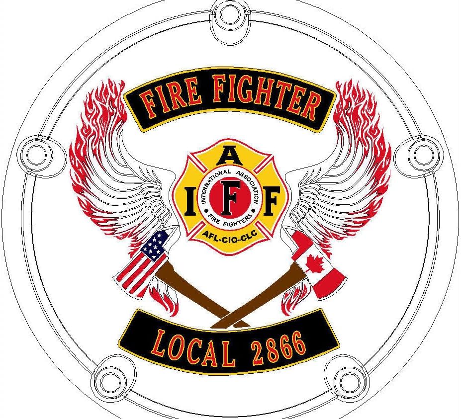 IAFF-MG logo with Local No. TC Derby Cover, 7.250 inches in diameter