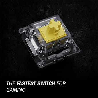 Gateron KS-15 Optical Switches for MX Mechanical Gaming Keyboard | 35g Force | Linear | Clear Top RGB Switches for Backlit Keyboard | (65 PCS, Yellow)