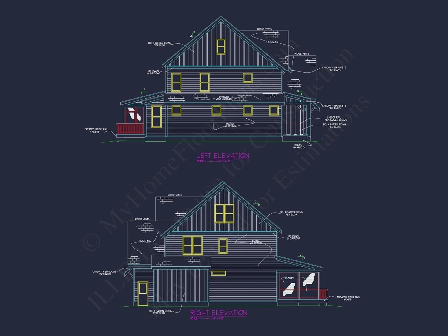 20-1017 HOUSE PLAN - Modern Craftsman House Plan with Spacious Floor Designs